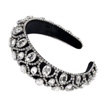 Fashion Silver Rhinestone Hairband Sponge Headband Accessory