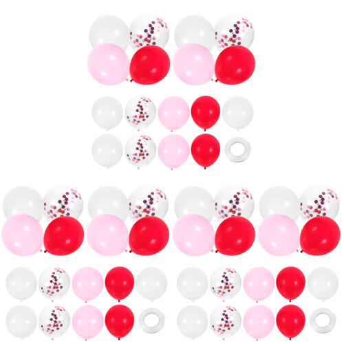 120Pcs Assorted Valentine Balloons Latex Romantic Wedding Decor