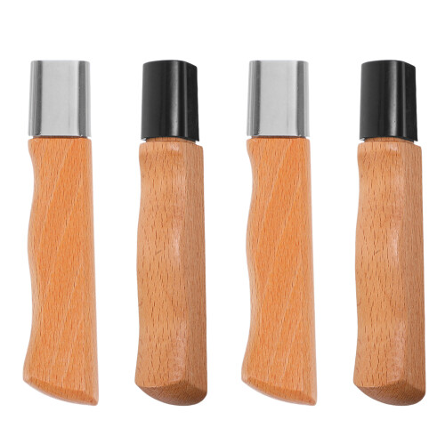 4Pcs Wood Handle Replacement DIY Detachable Kitchen Cutter Grip