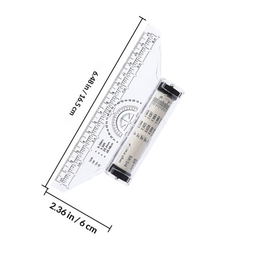 Portable Plastic Measuring Ruler White for Precise Drawing Tasks 1