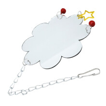 Acrylic Chicken Mirror Toy Sturdy Hanging Pet Cage Decoration