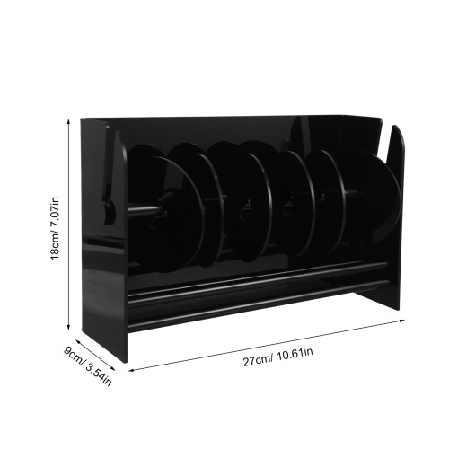 7 Pièces Support Rouleau Autocollant Ajustable Noir 1
