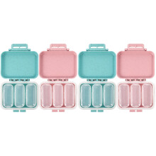 4Pcs Assorted Color Household Medicine Dispenser Multi-Grid Organizer