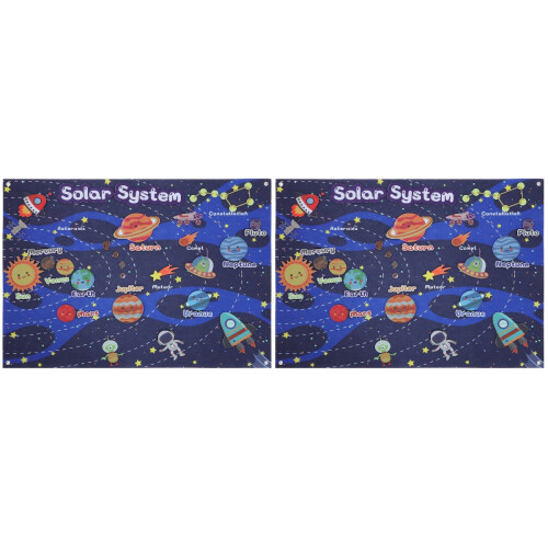 2Sets Felt Story Board for Storytelling Multi-Color Solar System Decor