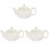 3Pcs Ceramic Teaware White Teapots for Tea Serving Portable 1