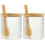 2Pcs Transparent Glass Spice Canisters with Spoon for Kitchen 1