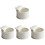 4Pcs White Oven Safe Ceramic Baking Bowls Mini Ramekin Set 1