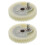 2Pcs Beige Plastic Air Pump Gear for DIY Air Compressor Replacement 1