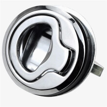 50mm RV Cabinet Pull Ring Lock Without Lock Chrome Plated Zinc Alloy Handle for Trailer Cabinets