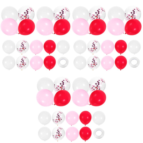 120Pcs Assorted Valentine Balloons Latex Romantic Wedding Decor 1