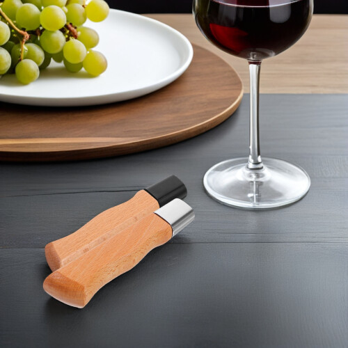 4Pcs Wood Handle Replacement DIY Detachable Kitchen Cutter Grip 2