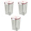 3Pcs Clear Plastic Vacuum Sealed Jars for Coffee Tea Sugar Storage 2