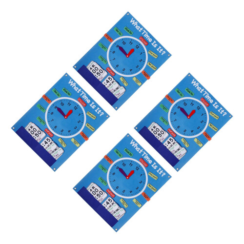 4Pcs Interactive Felt Board for Kids Time Cognition and Storytelling 2