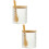 2Pcs Transparent Glass Spice Canisters with Spoon for Kitchen 6