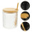 2Pcs Transparent Glass Spice Canisters with Spoon for Kitchen 8