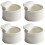 4Pcs White Oven Safe Ceramic Baking Bowls Mini Ramekin Set 4