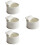 4Pcs White Oven Safe Ceramic Baking Bowls Mini Ramekin Set 6