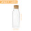 2Pcs Glass Canisters with Cork Lids Transparent Kitchen Storage Jars 2