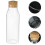2Pcs Glass Canisters with Cork Lids Transparent Kitchen Storage Jars 3