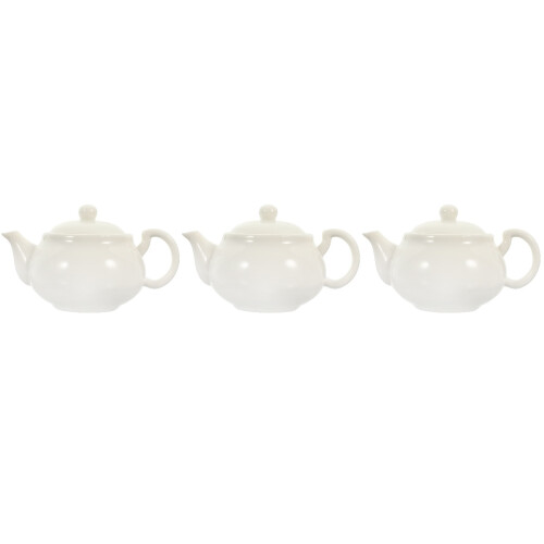 3Pcs Ceramic Teaware White Teapots for Tea Serving Portable 2