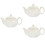 3Pcs Ceramic Teaware White Teapots for Tea Serving Portable 5
