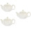 3Pcs Ceramic Teaware White Teapots for Tea Serving Portable 6
