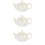 3Pcs Ceramic Teaware White Teapots for Tea Serving Portable 7