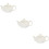 3Pcs Ceramic Teaware White Teapots for Tea Serving Portable 8