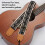 Black Lace Guitar Strap, Nylon, Adjustable Length 8