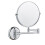 Wall Mounted Makeup Mirror with Extendable Arm, 360 Rotation DualSided 3X Magnifying Silver White 1