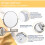 Wall Mounted Makeup Mirror with Extendable Arm, 360 Rotation DualSided 3X Magnifying Silver White 4