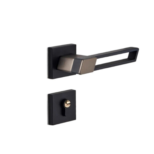 Black 72mm Gate Door Lock Silent Indoor Split Lock with Reliable Locking Performance