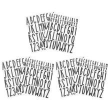 Lettres Autocollantes Noires PVC Pour Décoration Surface Lisse