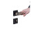 Black 72mm Gate Door Lock Silent Indoor Split Lock with Reliable Locking Performance 2