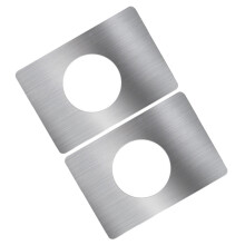 2Pz Kit Rinforzo Porta Acciaio Inox Brillante Per E Serrature