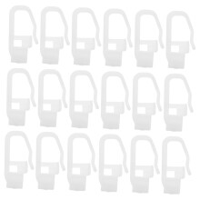 50pcs Ceiling Mounted Curtain Track Rollers and Hooks for Drapery Rods, Smooth Quiet Glide, Durable White Finish