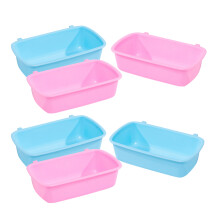 6St PP Hamster Voerbak Hangend Assorti Kleuren Kleine Huisdieren