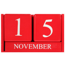 Rood Blokken Kalender Perpetueel Voor Dagelijks Gebruik