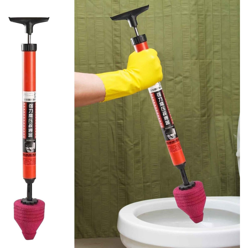 Air Pressure Toilet Plunger 120Psi Toilet Unclogger Tool With RustâResistant Steel And NonâSlip Grip 9771547766889