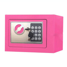 Digital Safe Box with Keypad Lock, Steel Security Construction, Small Electronic Safe for Home Office, Pink