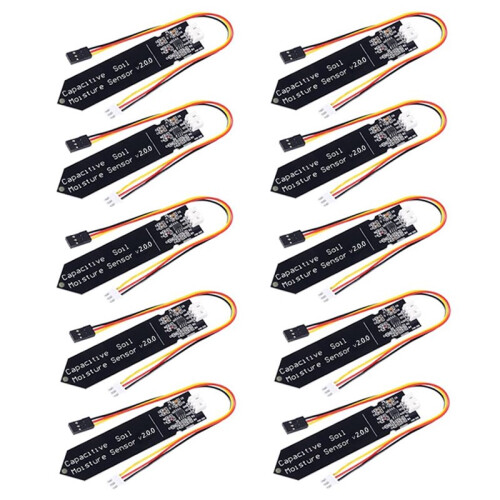 10pcs Capacitive Soil Moisture Sensor Corrosion Resistant for  Moisture Detection Garden Watering DIY Electronic