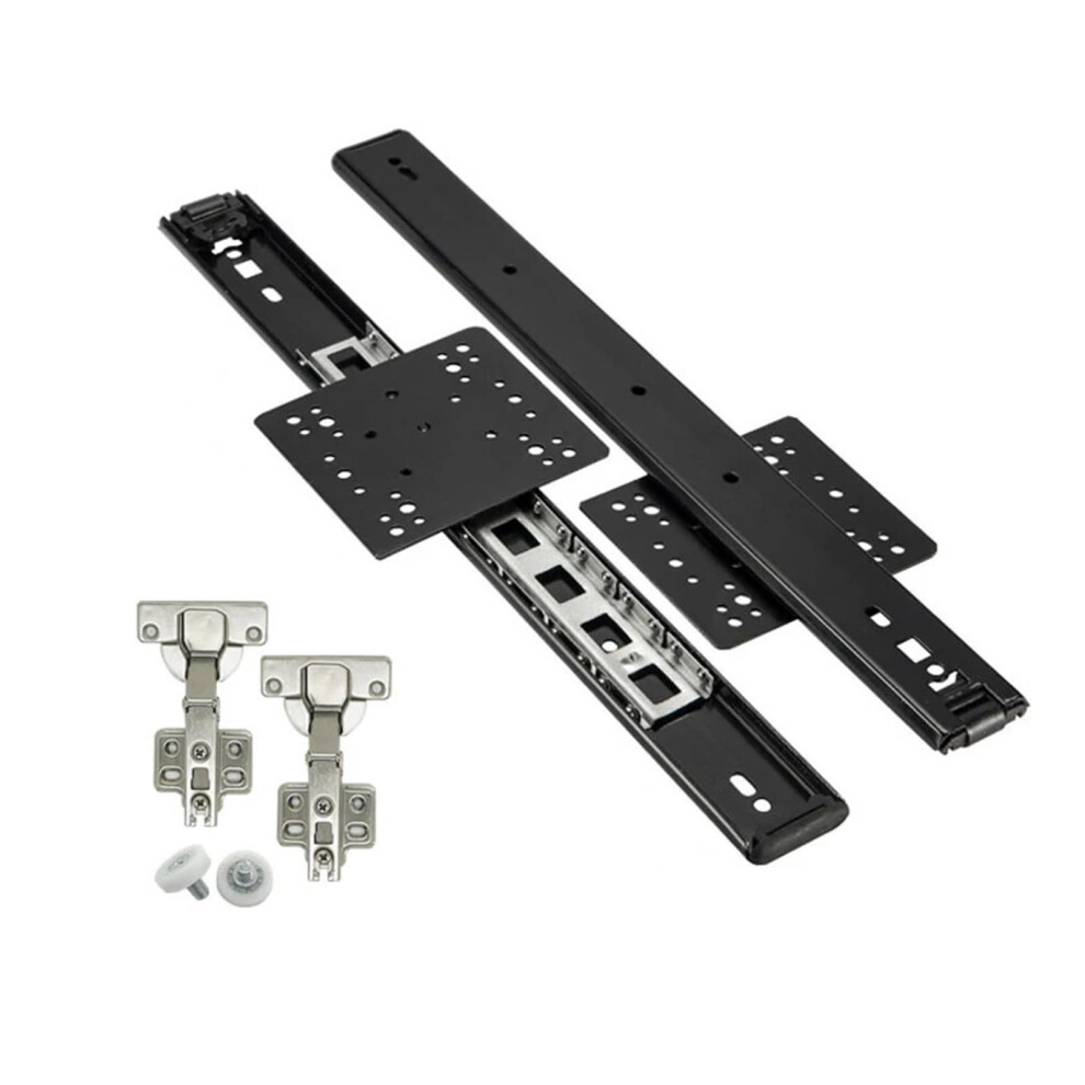 16 Inch Soft Close Drawer Slides Black, Heavy Duty Cold Rolled Steel Ball Bearing, Smooth Quiet Operation 9330225237310