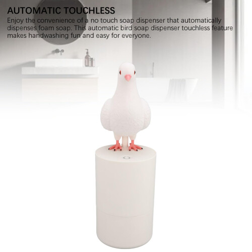 Automatic Foaming Soap Dispenser with Smart Motion Sensor, Rechargeable Bird Shape for Bathroom and Kitchen 2