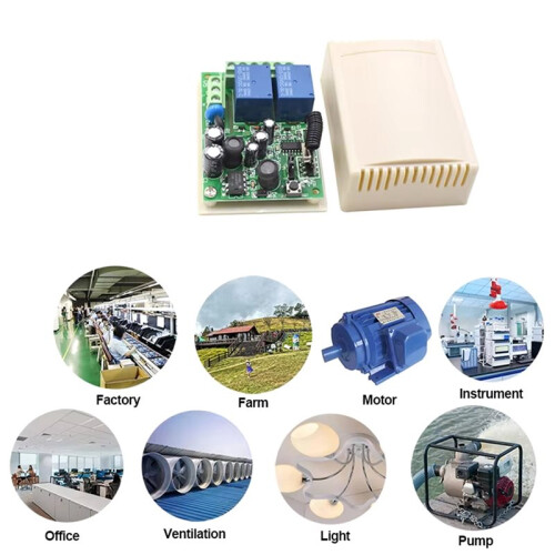 Universal 433Mhz Remote Control Receiver Transmitter AC 85-250V Relay  for Light,Door,Garage 2