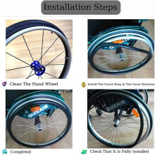 24In Wheelchair Wheel Protector, Manual Wheelchair Accessorie Silicone Push Handle Cover, Wheelchair Anti-Slip Cover