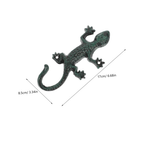 Antique Iron Gecko Decorative Wall Hooks for Coats Keys Towels Space Saving Organizer for Home Office 1