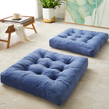 Square Floor Cushions 2 Pack 22x22x4 Turquoise Tufted Floor Pillows for Adults Indoor Outdoor Comfort