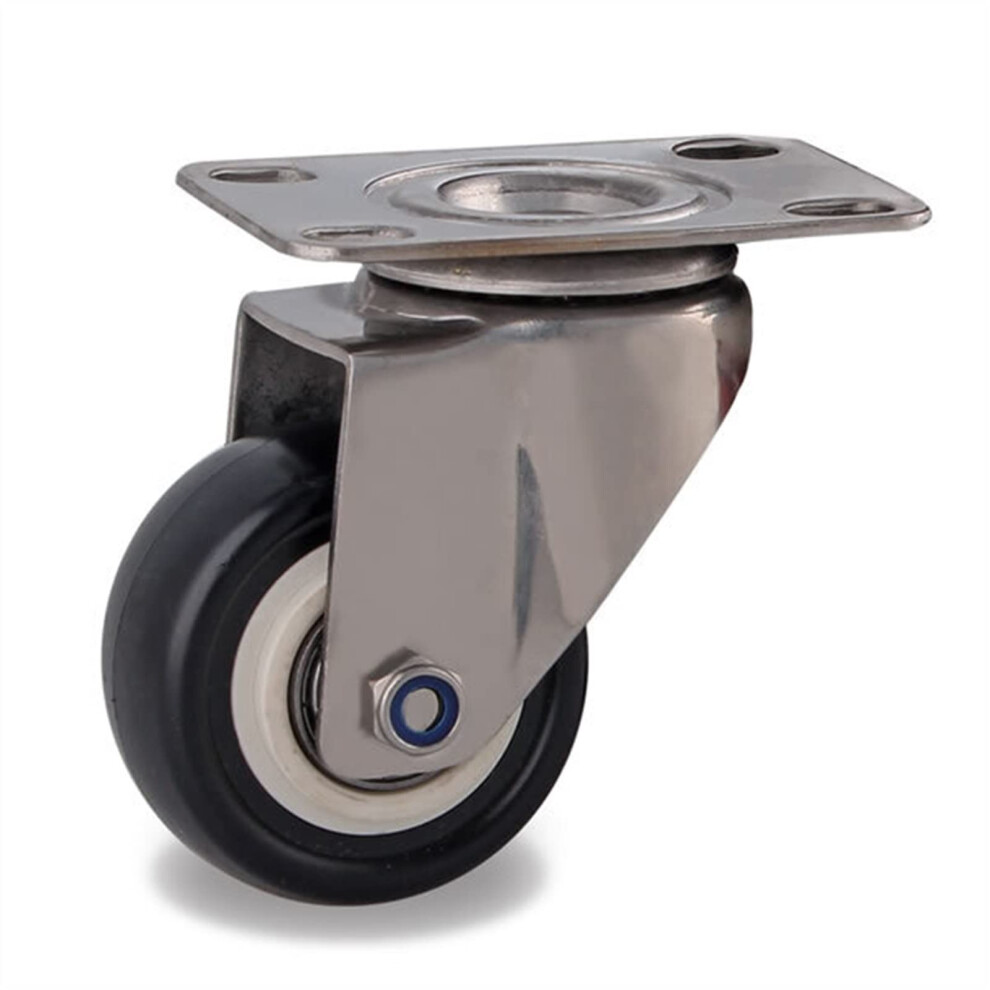2 Inch Stainless Steel Caster Wheels 304 Swivel Rustproof Quiet Polyurethane Industrial Caster 1Pcs 9351714392969