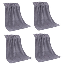 Serviette à cheveux haute densité, 4 pièces, lavable en-gris