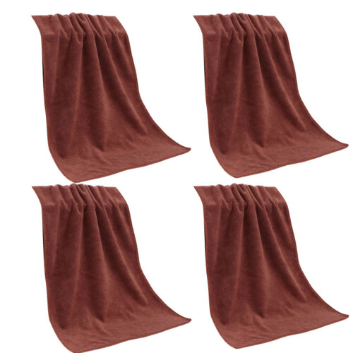 Serviette à cheveux absorbante Extra épaisse, 4-Couleur café